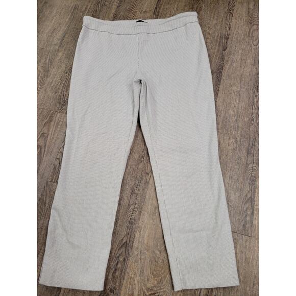 Renuar Cigarette Leg Pant Pull on Dress Pants Size 14 Black Micro Dot - Picture 1 of 6